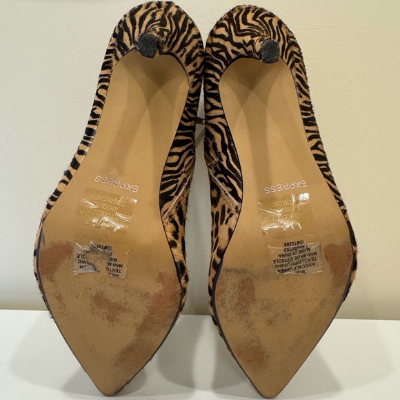 EXPRESS Calf Hair Animal Print Stiletto Ankle Boots 🔥 - Picture 11 of 16
